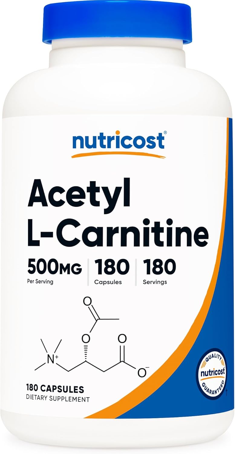 Nutricost Acetyl L-Carnitine - 500mg - 180 Capsules