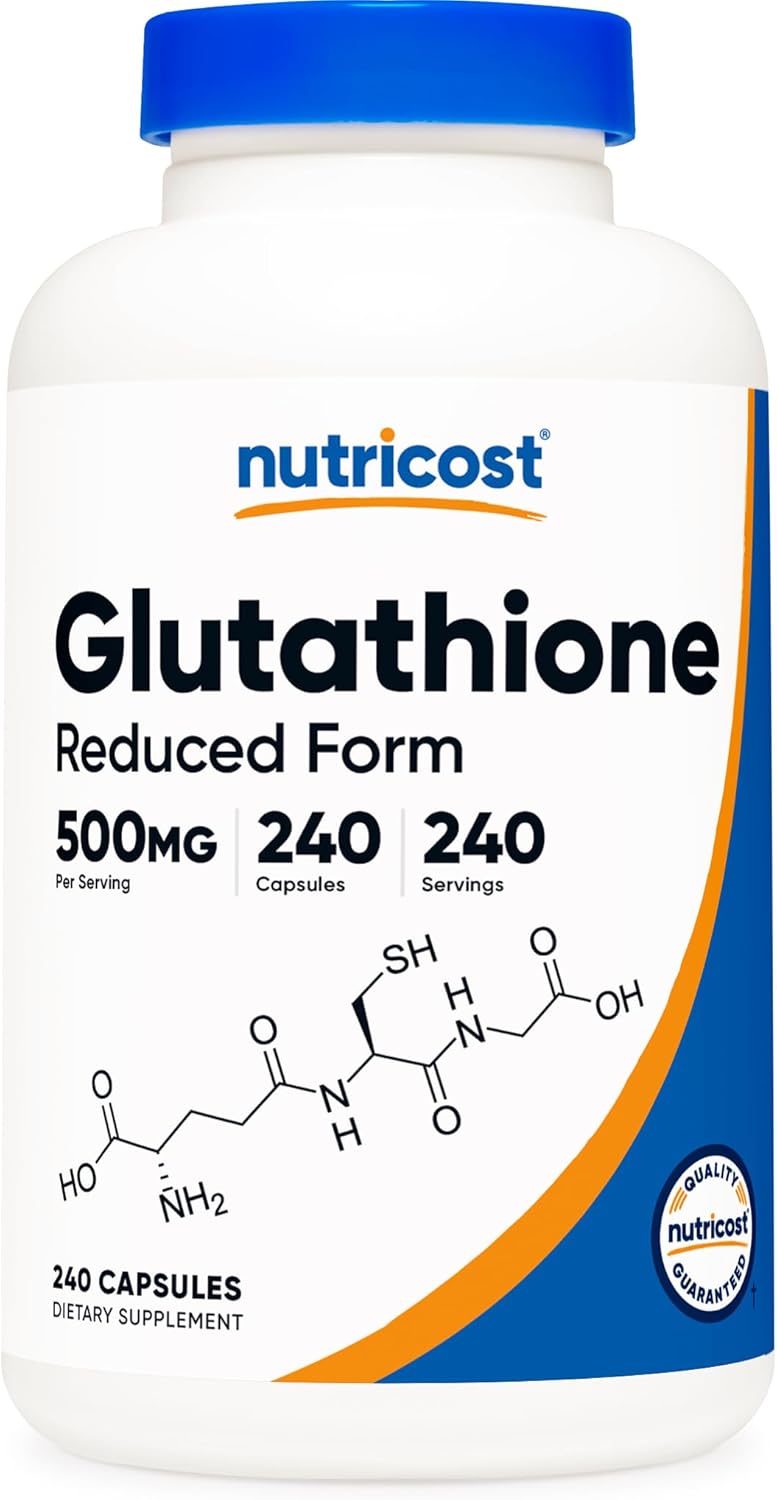 Nutricost Glutathione - 500mg - 240 Capsules