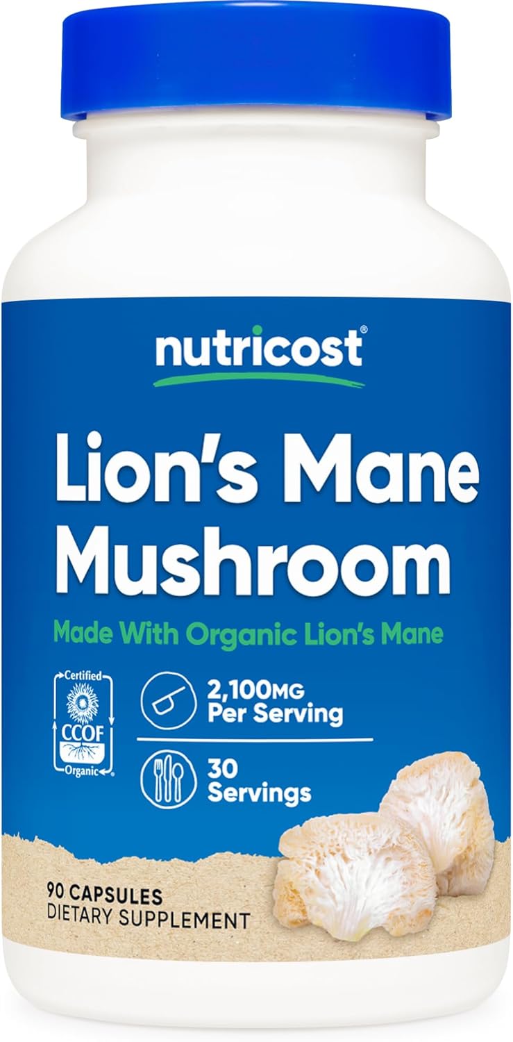 Nutricost Lion's Mane Mushroom - 2,100mg - 90 Capsules