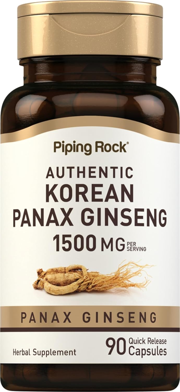 Piping Rock Korean Ginseng Capsules - 1,500mg - 90 Count