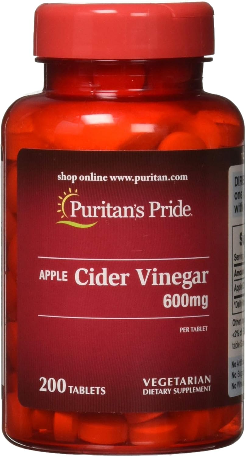 Puritan's Pride Apple Cider Vinegar - 480mg - 200 Tablets