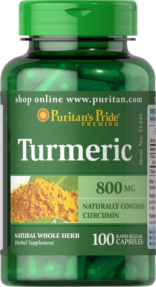 Puritan's Pride Turmeric - 800mg - 100 Capsules