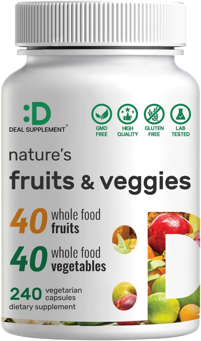 Deal Supplement Fruits & Veggies Supplement - 240 Veg Capsules