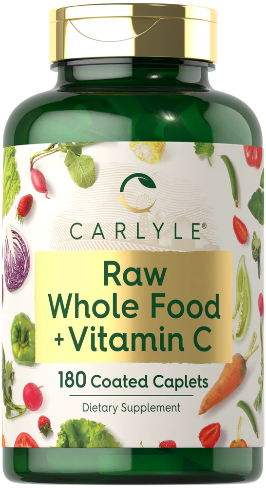 Carlyle Raw Whole Food + Vitamin C - 180 Coated Caplets