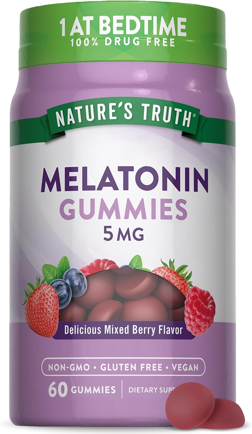 Nature's Truth Melatonin + Magnesium Gummies - 60 Gummies