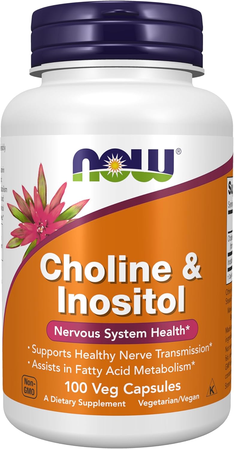 NOW Choline & Inositol - 100 Veg Capsules