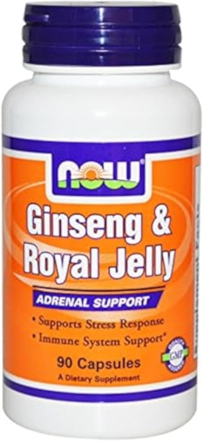 NOW Ginseng & Royal Jelly - 90 Veg Capsules