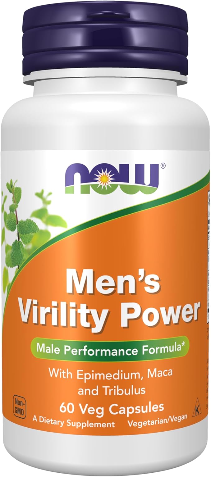 NOW Men's Virility Power Male Performance Formula - 60 Veg Capsules