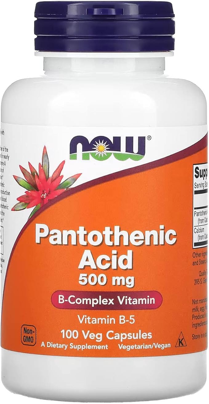 NOW Pantothenic Acid - 500mg - 100 Capsules