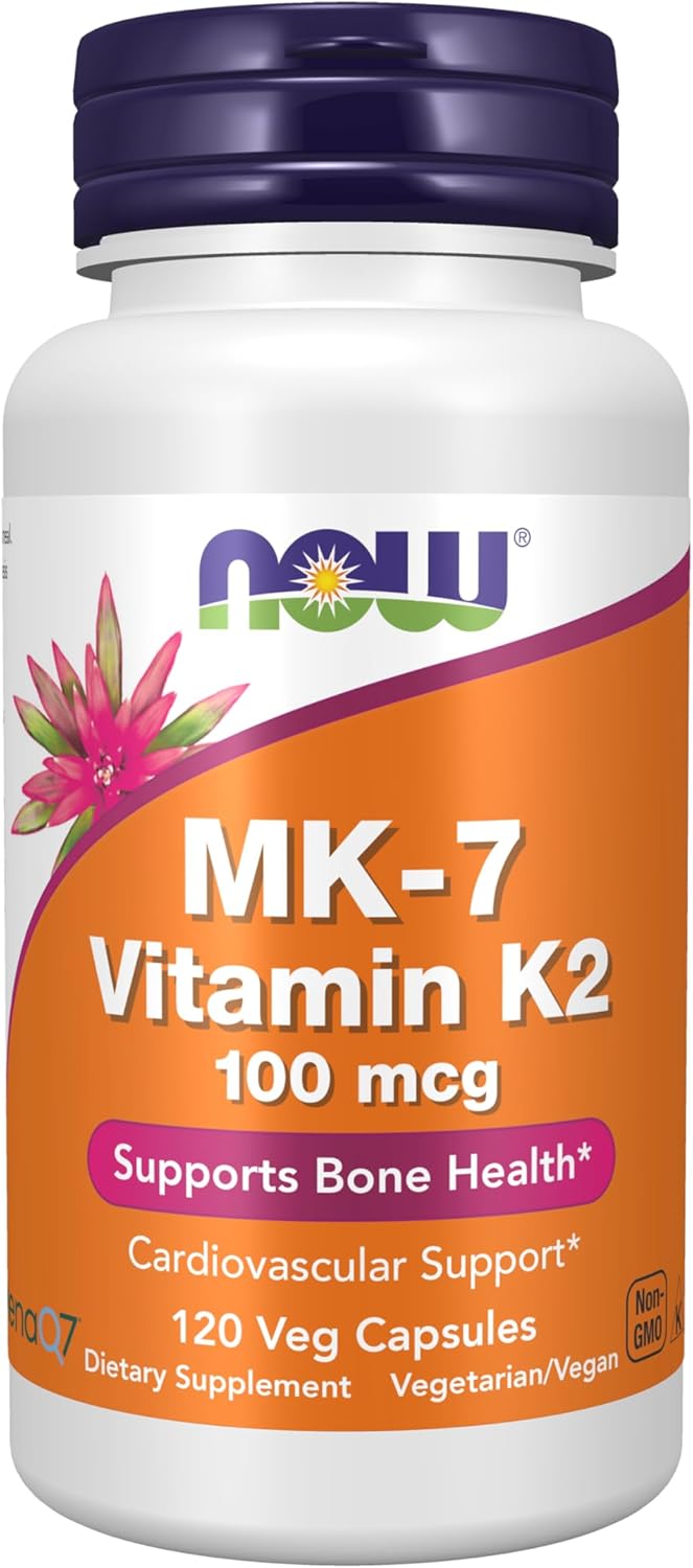 NOW MK-7 Vitamin K-2 - 100mcg - 120 Veg Capsules