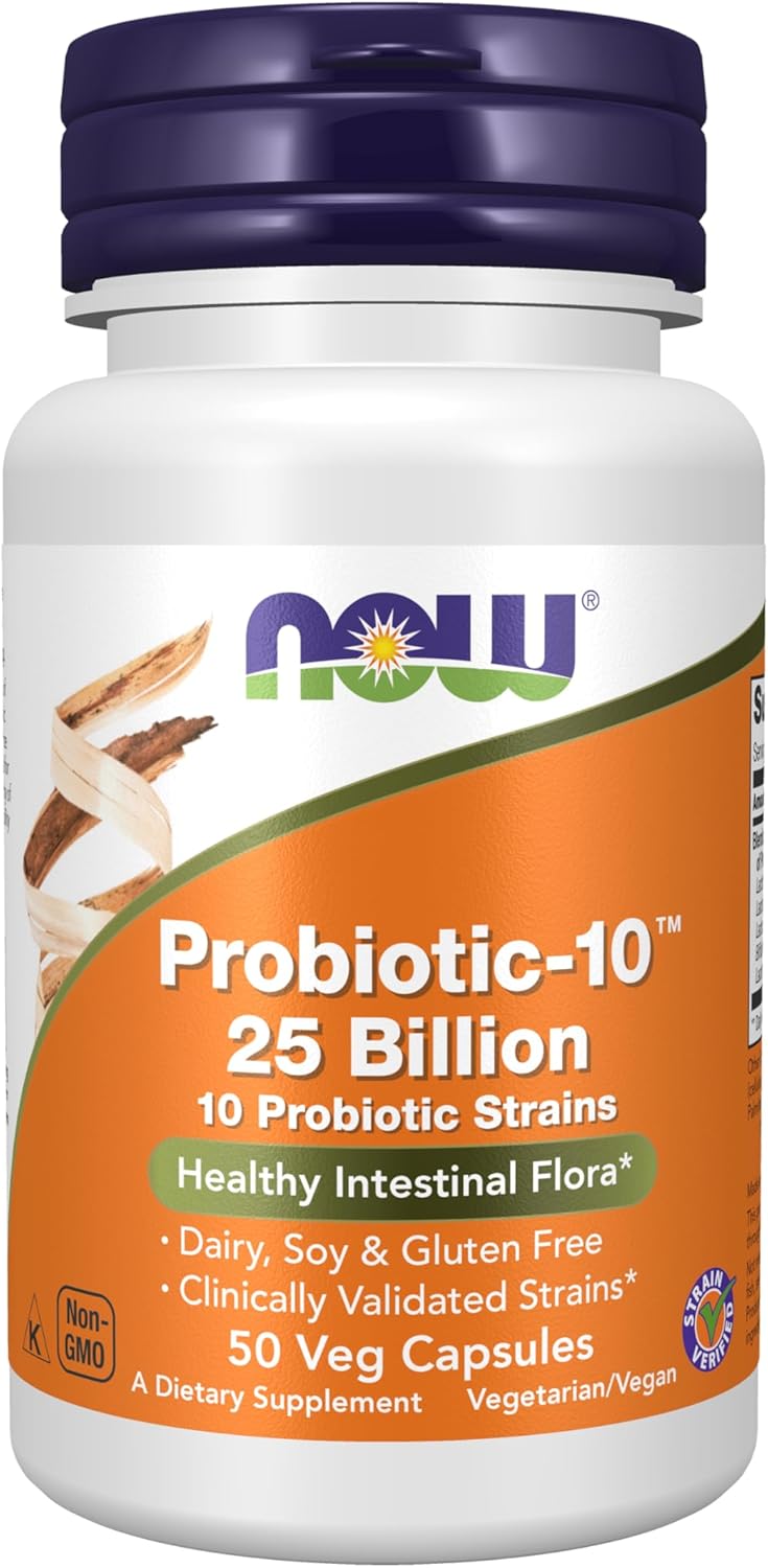 NOW Probiotic-10™ - 25 Billion - 50 Veg Capsules