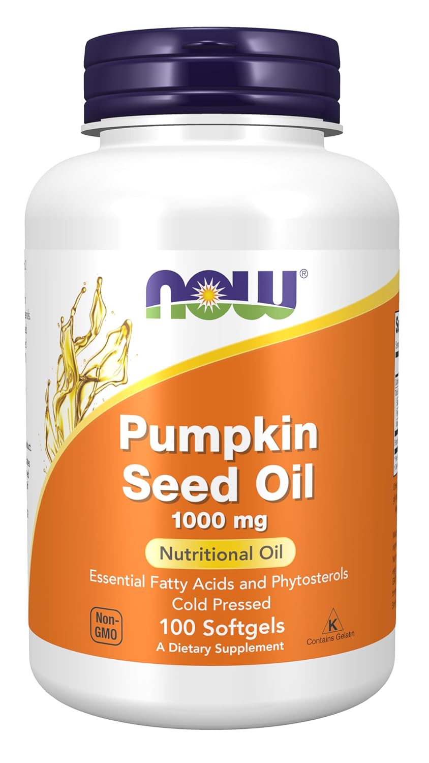 NOW Pumpkin Seed Oil - 1,000mg - 100 Softgels