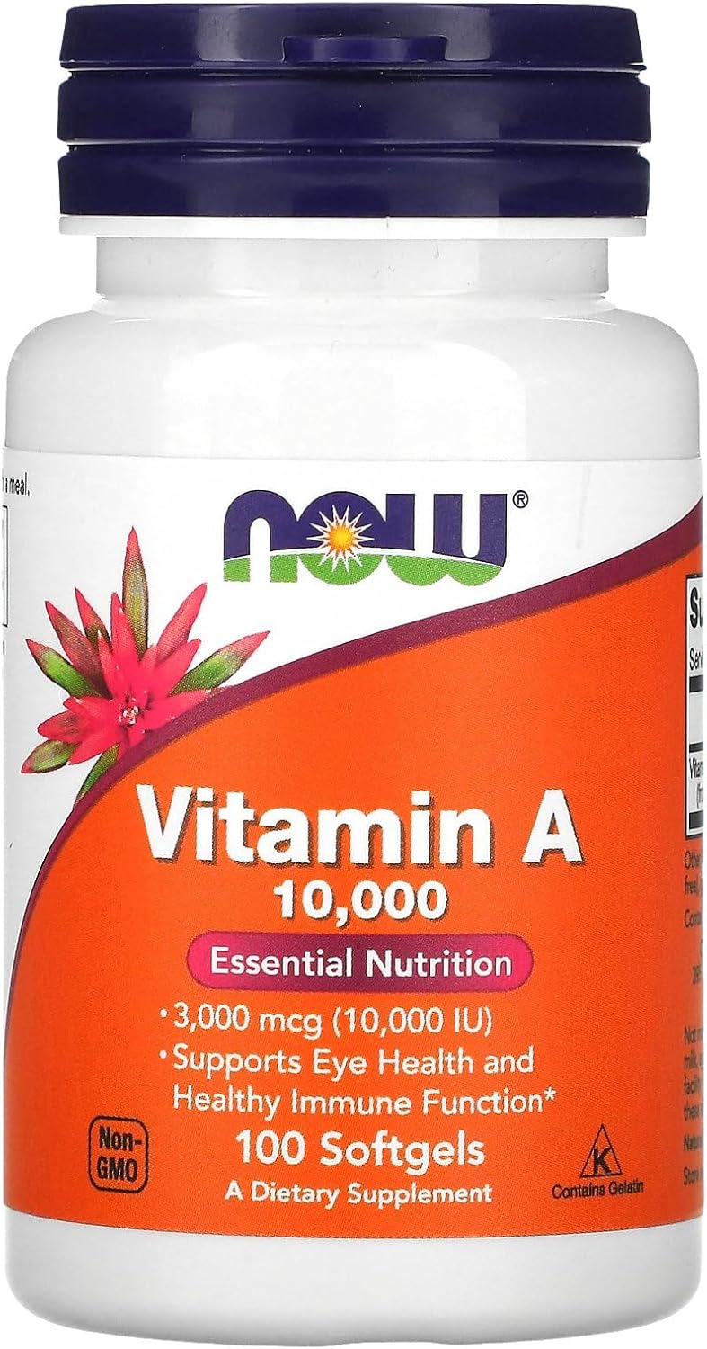 NOW Vitamin A - 10,000 IU - 100 Softgels