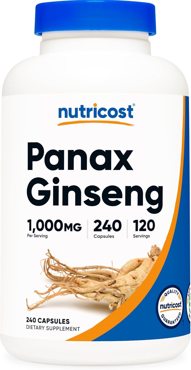 Nutricost Panax Ginseng - 1,000mg - 240 Capsules