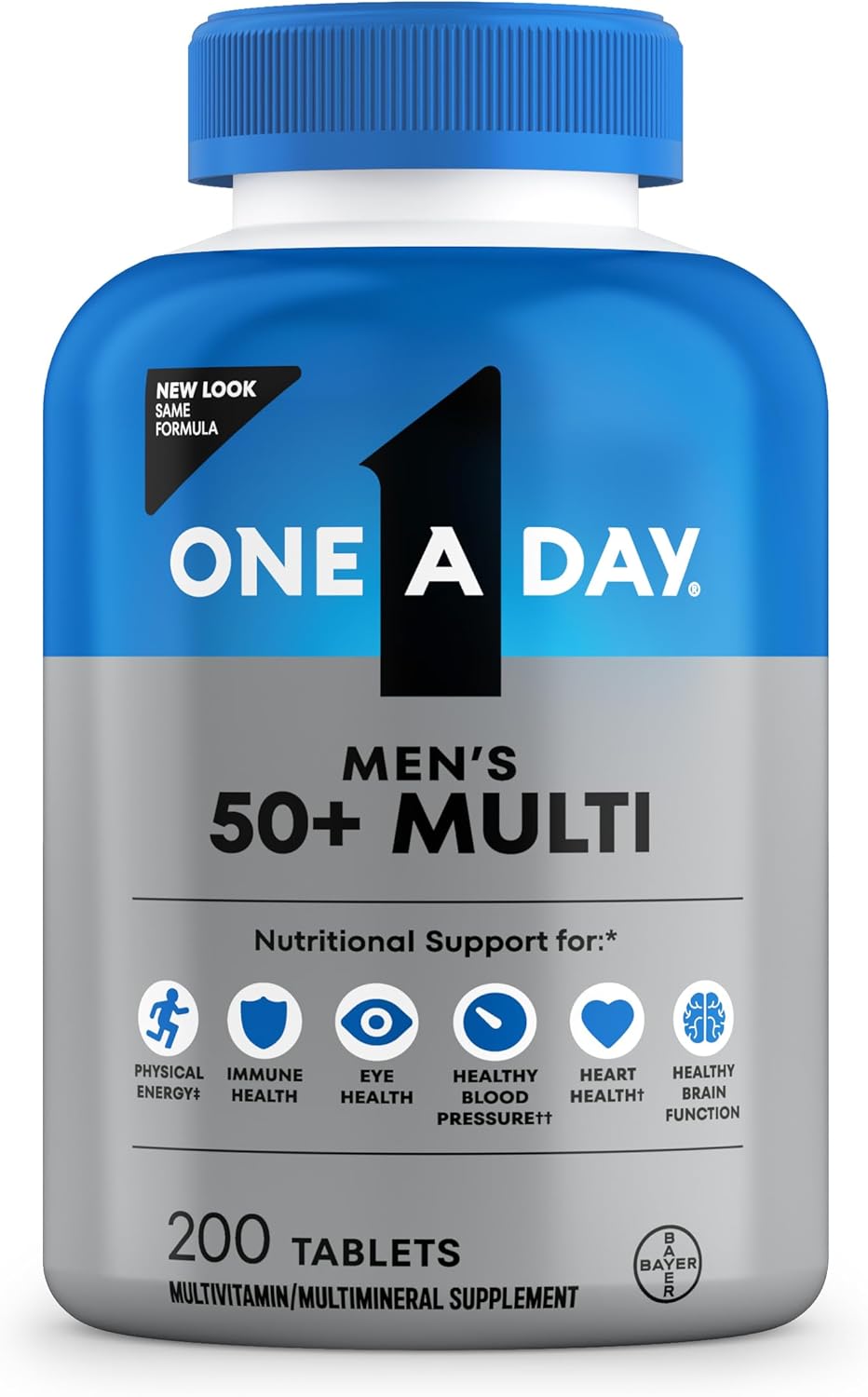One A Day Men's 50+ Multivitamin - 200 Tablets