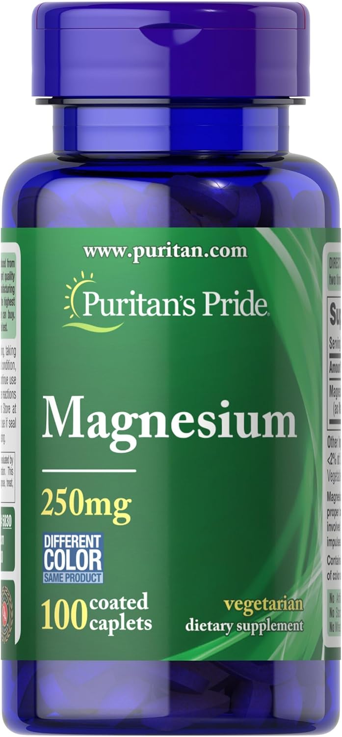 Puritan's Pride Magnesium - 250mg - 100 Caplets