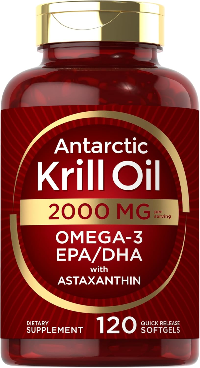 Carlyle Antarctic Krill Oil Omega-3 EPA/DHA with Astaxanthin - 2000mg - 120 Softgels