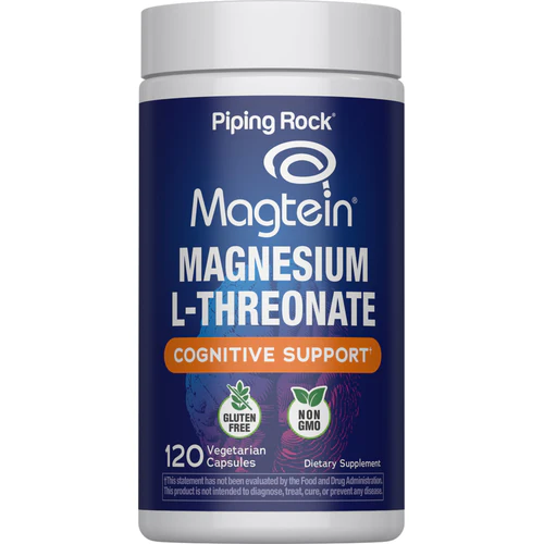 Piping Rock Magtein Magnesium L-Threonate - 120 Vegetarian Capsules