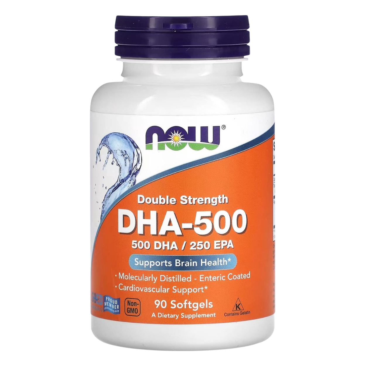 NOW Foods DHA-500 Double Strength 90 Softgels