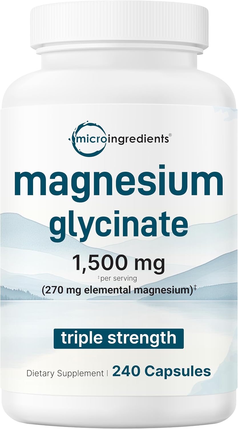 Triple Strength Magnesium Glycinate 1,500mg Per Serving, 240 Capsules