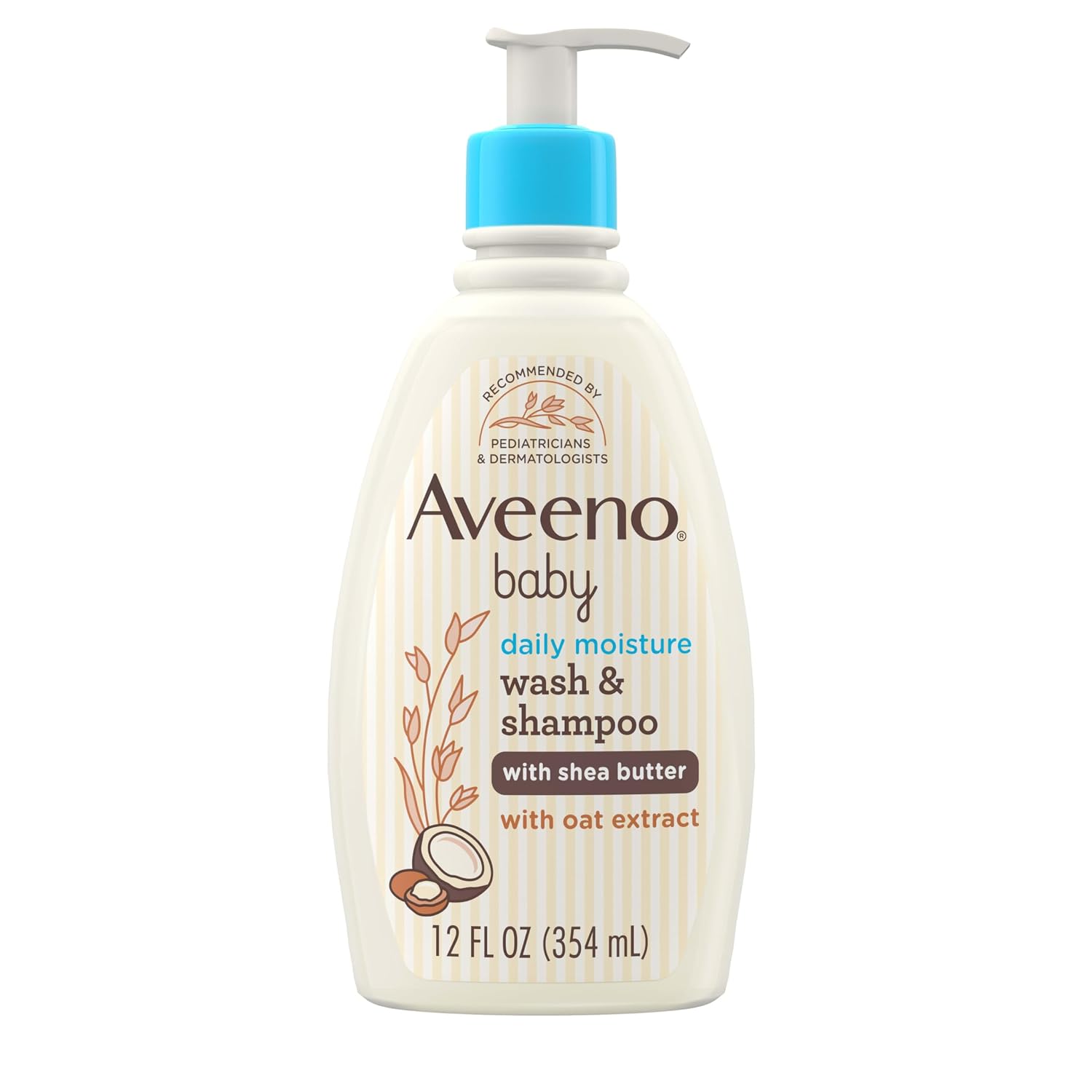 Aveeno Baby Daily Wash & Shampoo (Coconut Scent & Shea Butter) - 354 mL