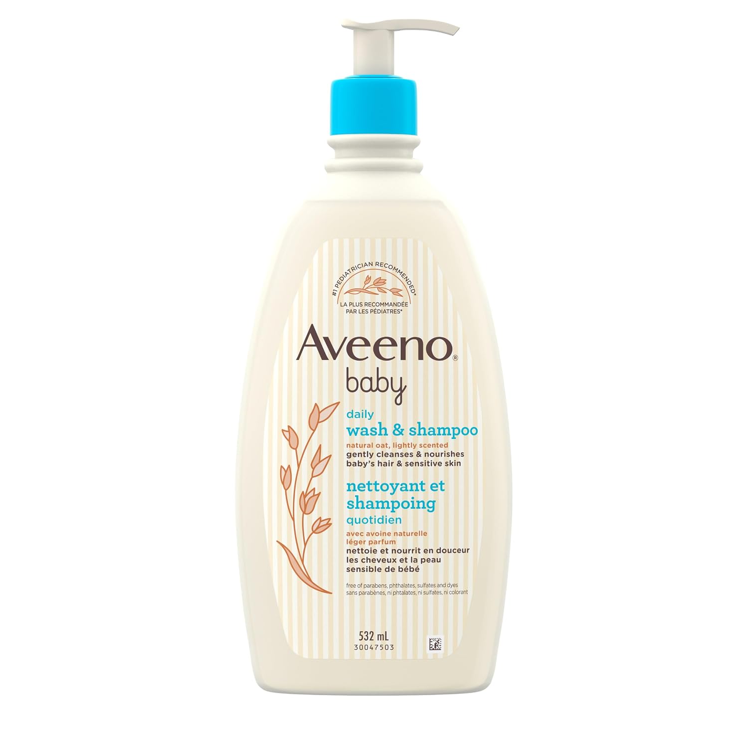 Aveeno Baby Daily Wash & Shampoo (Lightly Scented) - 532 mL