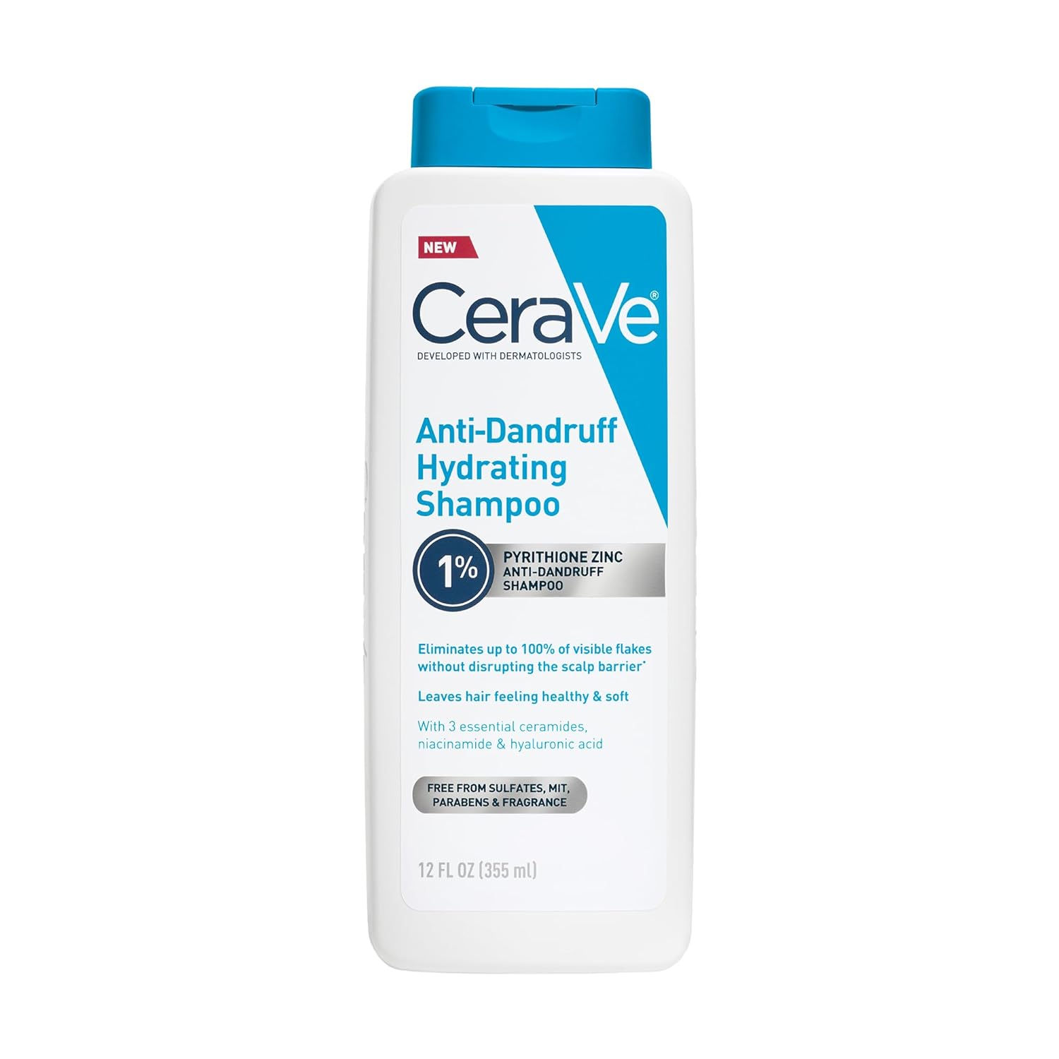 CeraVe Anti-Dandruff Hydrating Shampoo (1% Pyrithione Zinc) - 355 mL