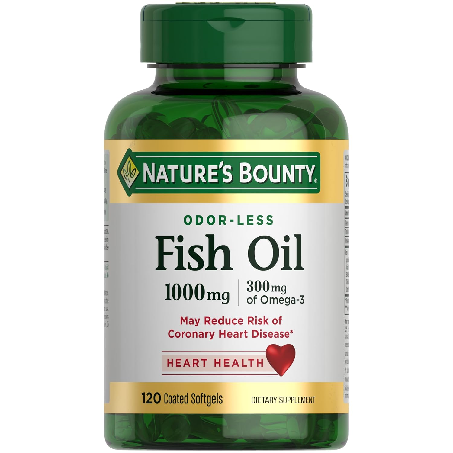 Nature's Bounty Odor-Less Fish Oil 1000mg 120 Softgels