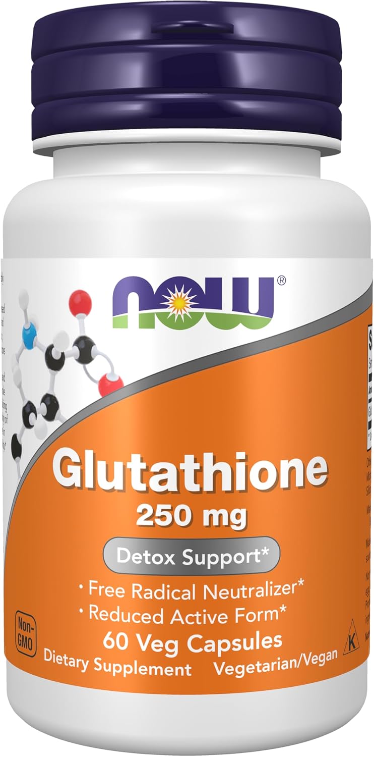 NOW Glutathione 250mg 60 Veg Capsules