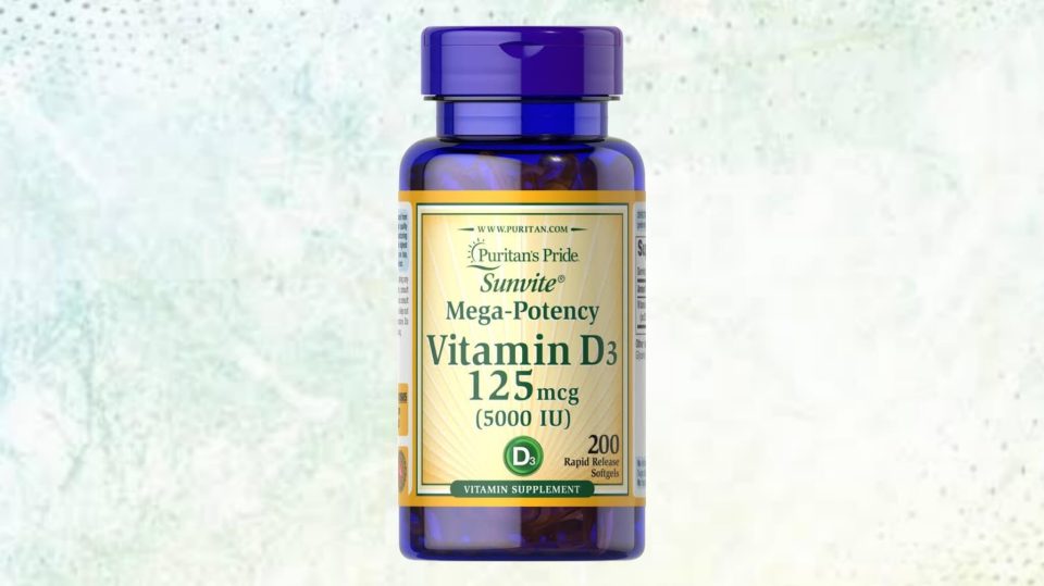Puritans Pride  Vitamin D3-125mcg(5,000iu), 200softgel