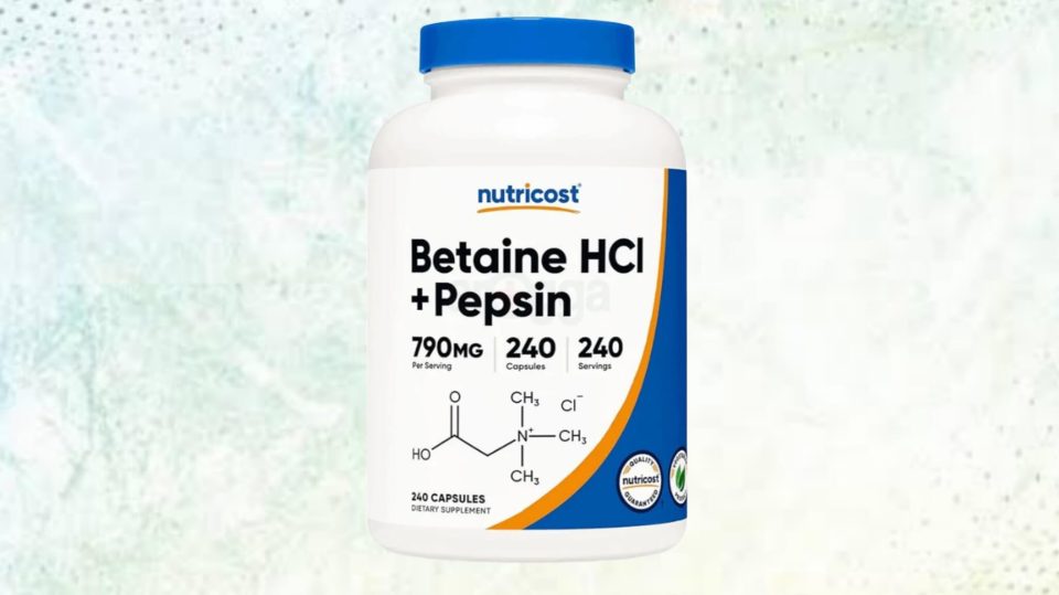 Nutricost  Betaine HCI+pepsin-790mg,240capsule