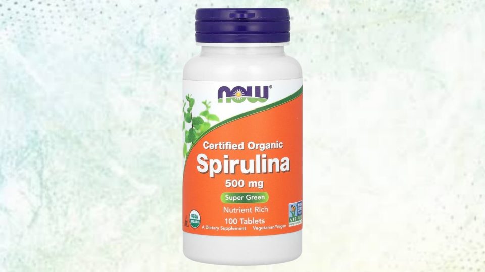 NOW Certified Organic Spirulina-3,000 mg, 100 Tablets (500 mg Per Tablet)