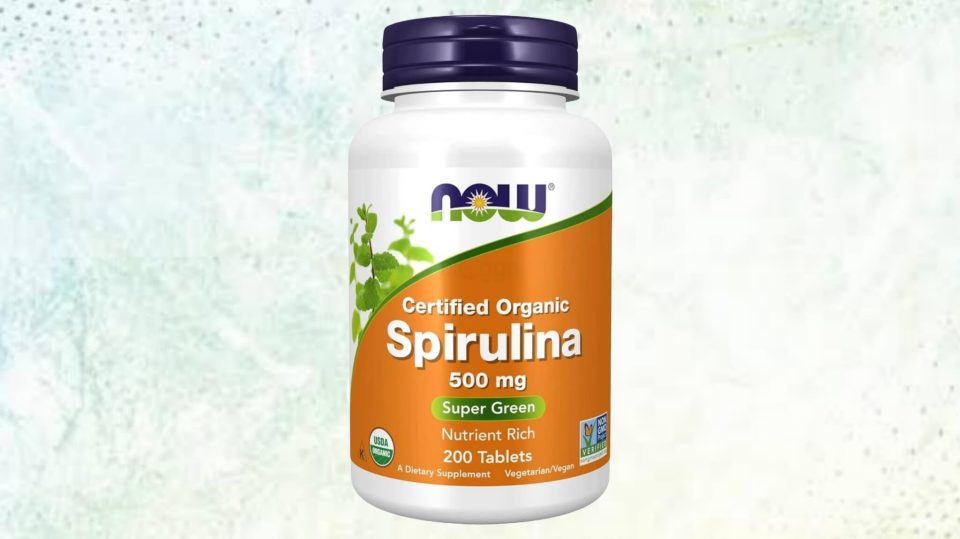 NOW Certified Organic Spirulina-3,000 mg, 200 Tablets (500 mg Per Tablet)