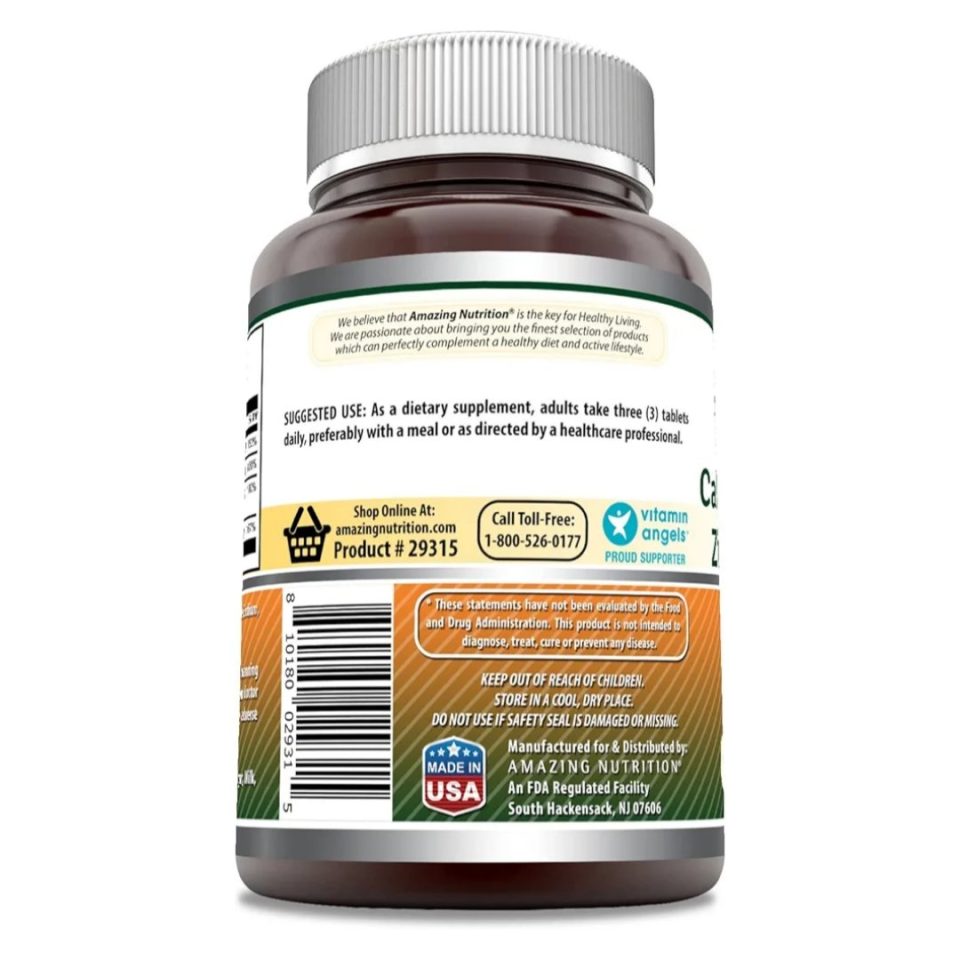 Amazing Formulas Calcium Magnesium Zinc D3 - 300 Tablets - Image 3