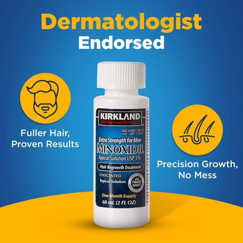 Minoxidil Liquid Extra Strength Hair Regrowth Treatment for Men